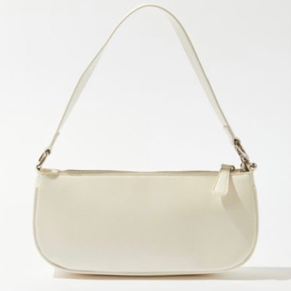 Urban Outfitters White Vegan Leather Baguette Purse